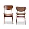 Baxton Studio Katya Mid-Century Modern Walnut Brown Finished Wood 2-Piece Dining Chair Set 183-11637-Zoro - alternate 4